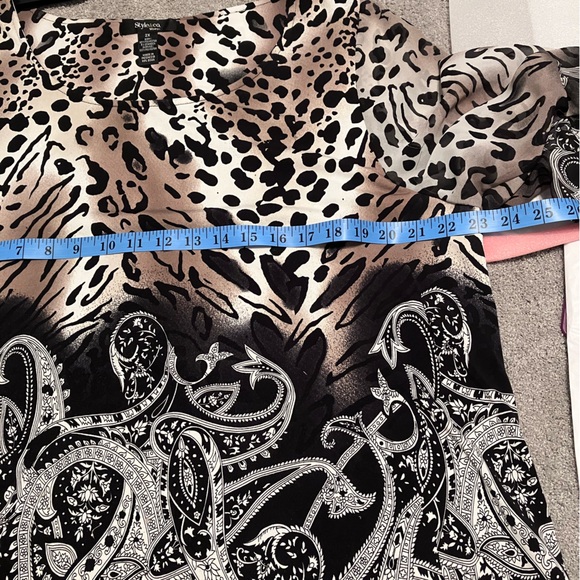 Style & Co 2X leopard print tunic bell sleeve - Picture 9 of 10